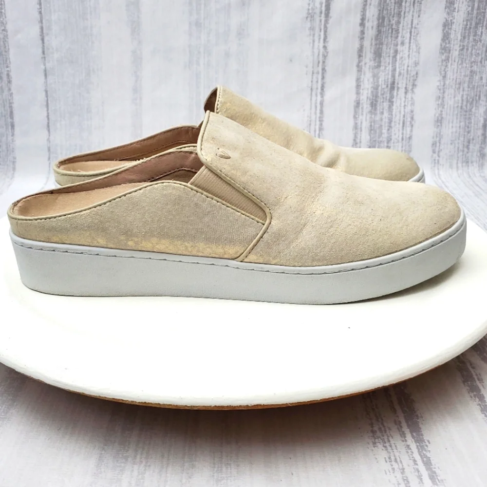 VIONIC Womens Dakota Light Gold Slip On Clog Sneaker Mule Size 8.5 - Picture 4 of 15